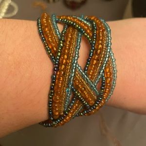 Beaded cuff bracelet